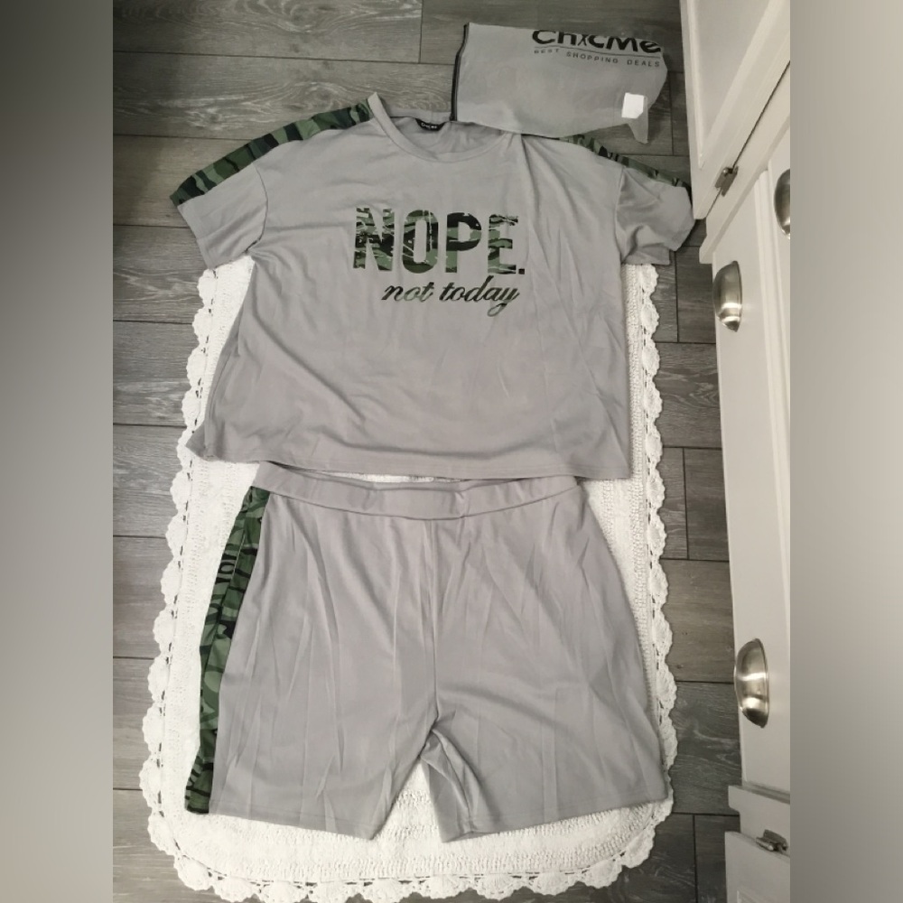 💜SALE💜 NWOT “Nope Not Today” 2 Pc Activewear Set 4XL